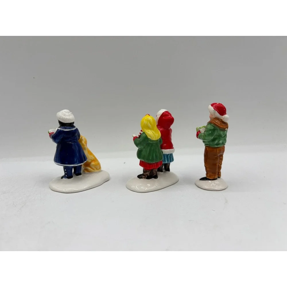 Department 56 1990 Original Snow Village Here We Come A'Caroling Set of 3 5161-6